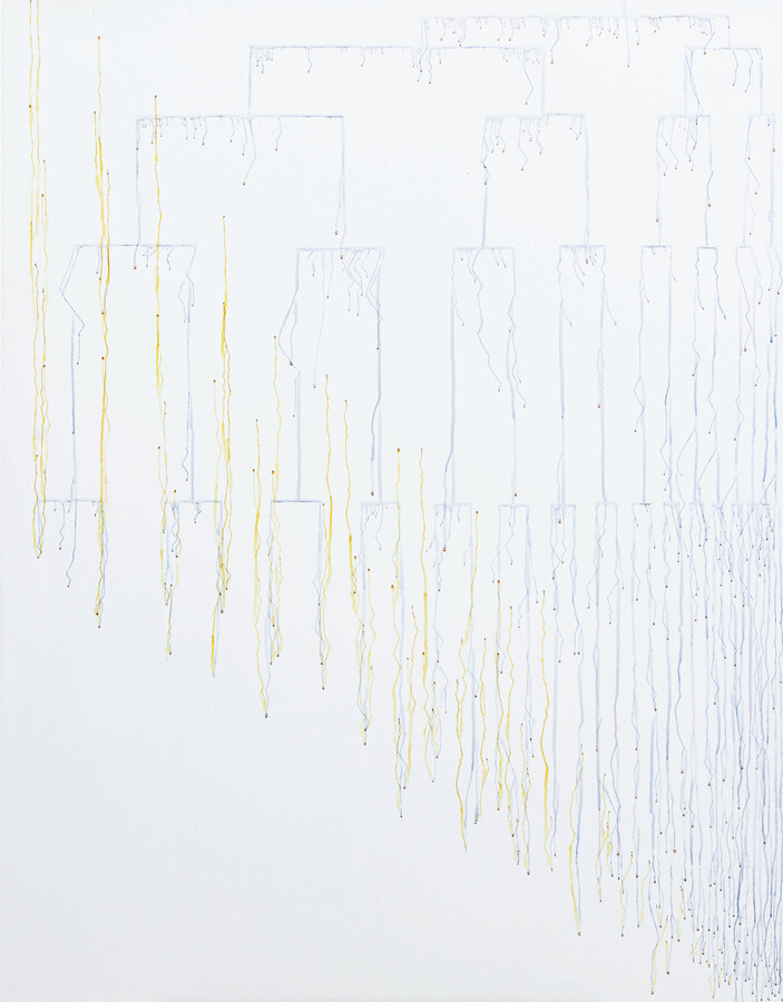 NICHOLAS RULE (°1956)  'Blood, class and nostalgia', 1992. Acrylverf op doek 137x106cm.